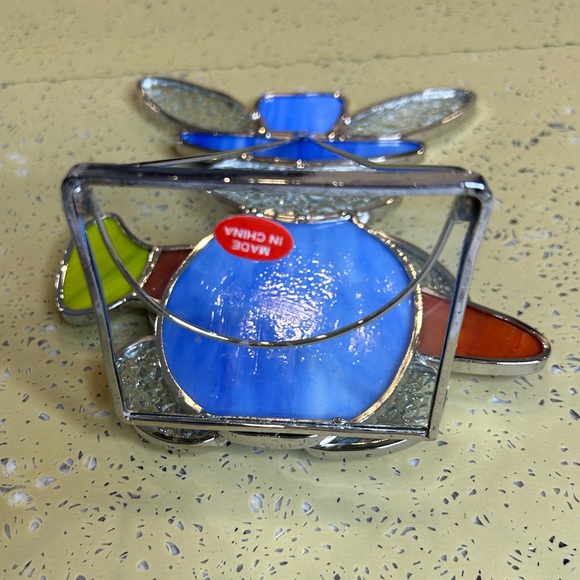 Leaded Stain Glass Bunny Rabbit with Carrot Votive Tea Light Candle Holder - Picture 8 of 9